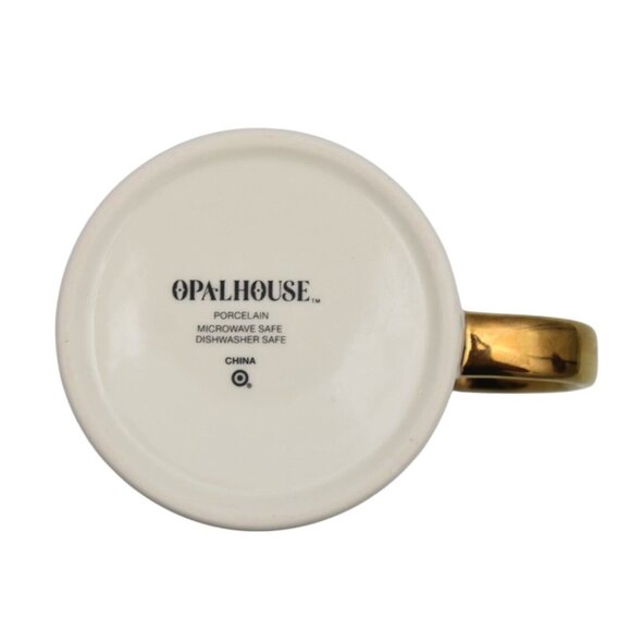 Opalhouse Floral Monogram C Mug Cup Porcelain Gold Handle - Picture 5 of 6